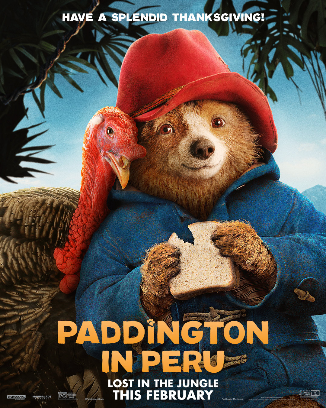 Paddington in Peru Thanksgiving poster