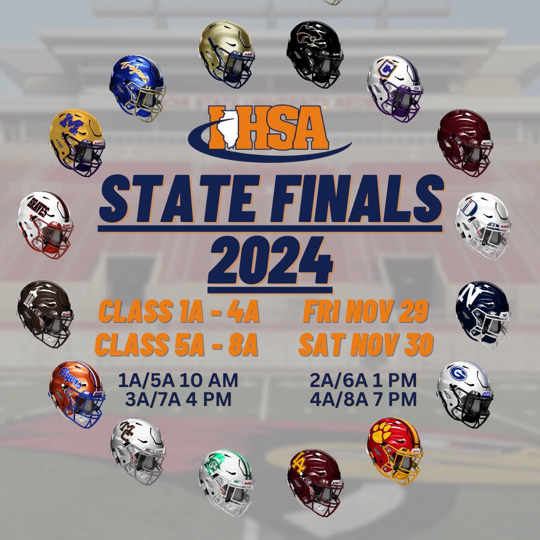 Congrats to all 16 programs practicing on Thanksgiving today. 

State finals weekend starts tomorrow!  Make your plans to be in front of the TV all weekend to see 8 great championship games. 

We’ll be here all weekend with you!