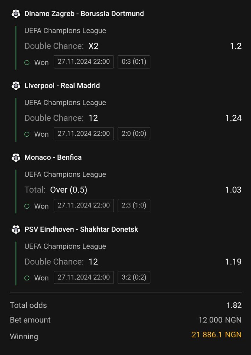 sportafrica2024's tweet photo. #Winnings!!!

All Booking Codes before the start of matches ➡️https://t.co/N9VuQHv5y5
Increase #WelcomeBonus with #PromoCode 👉🏾SPORTAFR

#Football #winmultibet #sportpredictions #money #win #betandwin #betting #SportsBetting https://t.co/cPj0MF8hEu