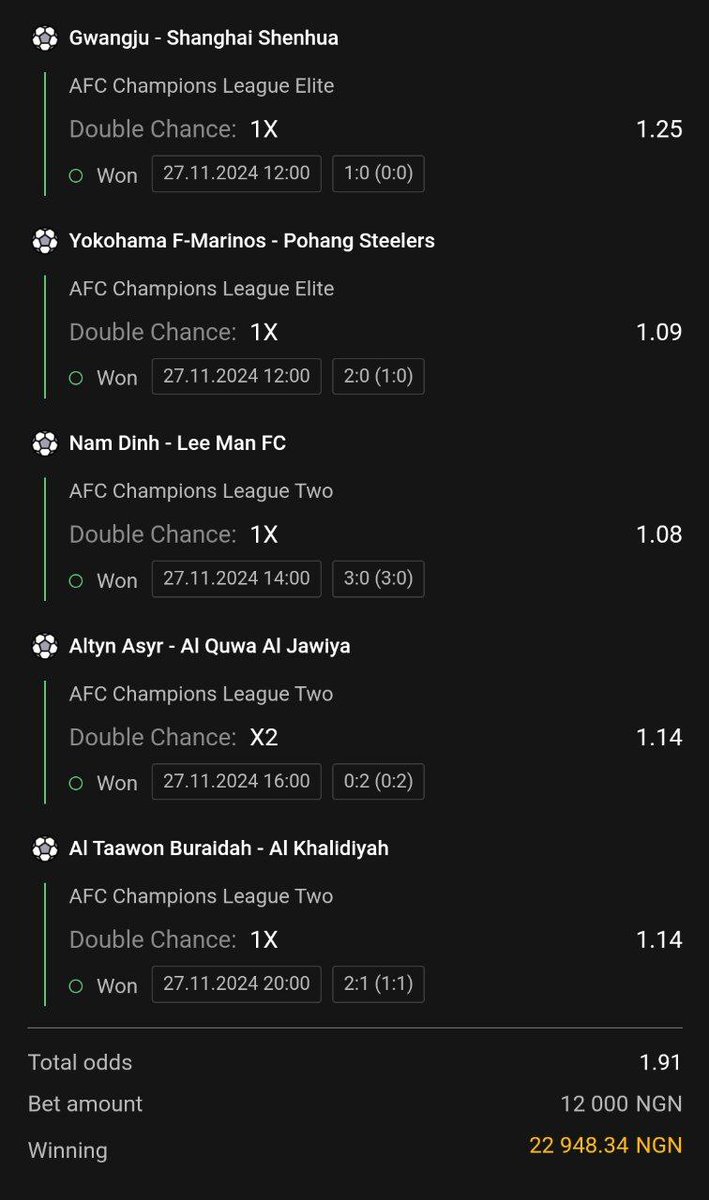 sportafrica2024's tweet photo. #Winnings!!!

All Booking Codes before the start of matches ➡️https://t.co/N9VuQHv5y5
Increase #WelcomeBonus with #PromoCode 👉🏾SPORTAFR

#Football #winmultibet #sportpredictions #money #win #betandwin #betting #SportsBetting https://t.co/cPj0MF8hEu