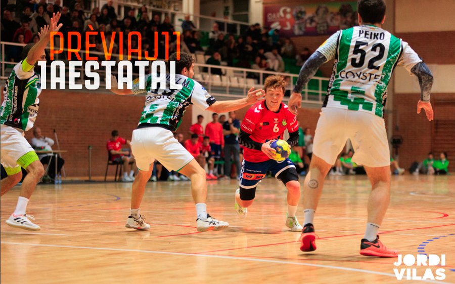 PRÈVIA J11 #1aEstatal: El líder, <a href="/BMGranollers/">BM Granollers</a> B, visita el Boccaccio Arena, on el rep el tercer classificat, <a href="/oargracia/">OAR Gràcia Sabadell</a>, en el partit de la jornada, mentre els altres tres aspirants (<a href="/hstcugat/">Handbol Sant Cugat</a>, <a href="/bmlaroca/">BMLAROCA</a> i <a href="/HSantQuirze/">Handbol Sant Quirze</a>) juguen a casa.
➡️ cathandbol.cat/1a-estatal/ite…