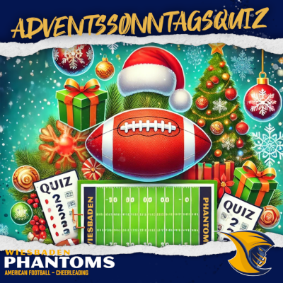 Adventssonntagsquiz der Wiesbaden Phantoms 
Am 1. Dezember startet das Adventssonntagsquiz der Wiesbaden Phantoms.

#Adventssonntagsquiz #NFLQuizkalender2025 #WiesbadenPhantoms
amfoo.de/news/adventsso…