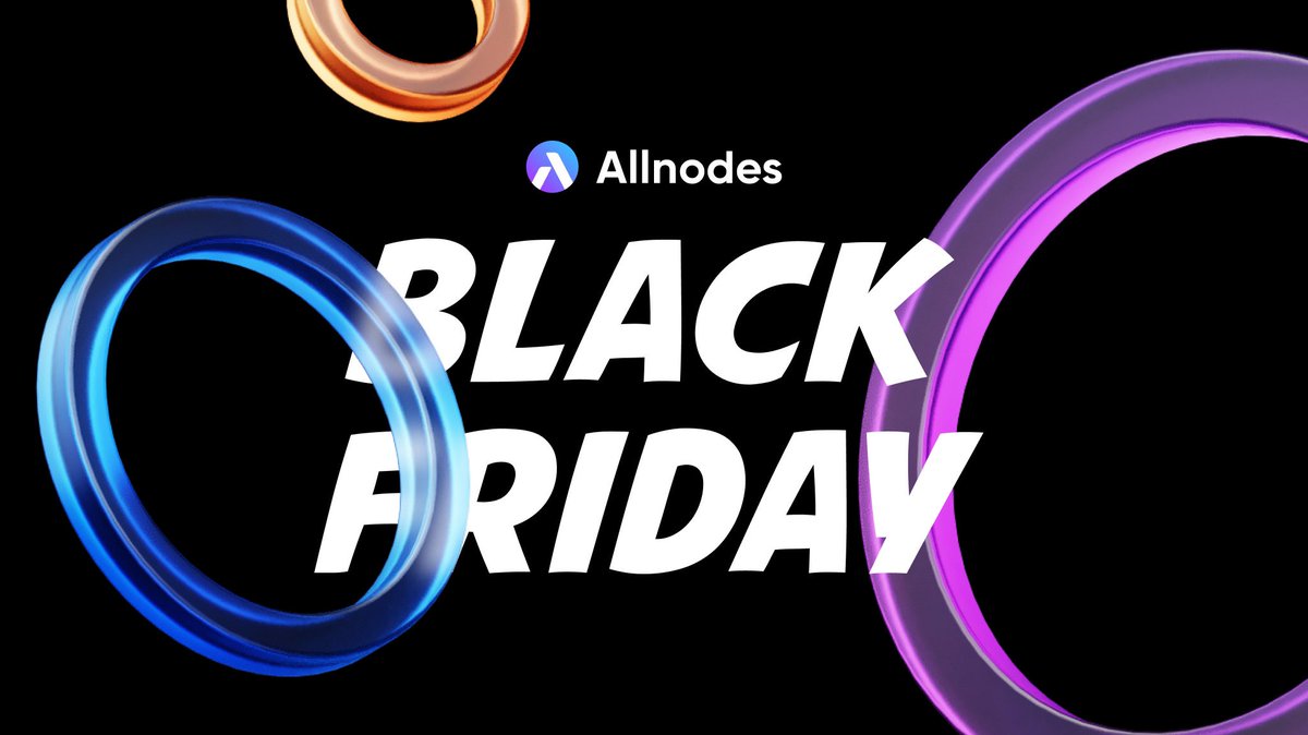 Allnodes's tweet photo. Celebrate #BlackFriday with us! 🎉
Transfer any of your validators to #Allnodes and enjoy 6 months of FREE hosting. Don’t miss this limited-time offer 💥

👉🏽 https://t.co/lLY3zn8VQJ https://t.co/w1MPtm5wZX