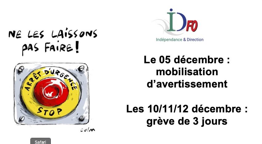 <a href="/idfonational/">Indépendance & Direction  - FNEC-FP-fo</a> soutien la
mobilisation d’avertissement du 05/12/2024 et la grève des  3 jours des 10, 11 et 12 décembre 
#mobilisation #greve #STOP