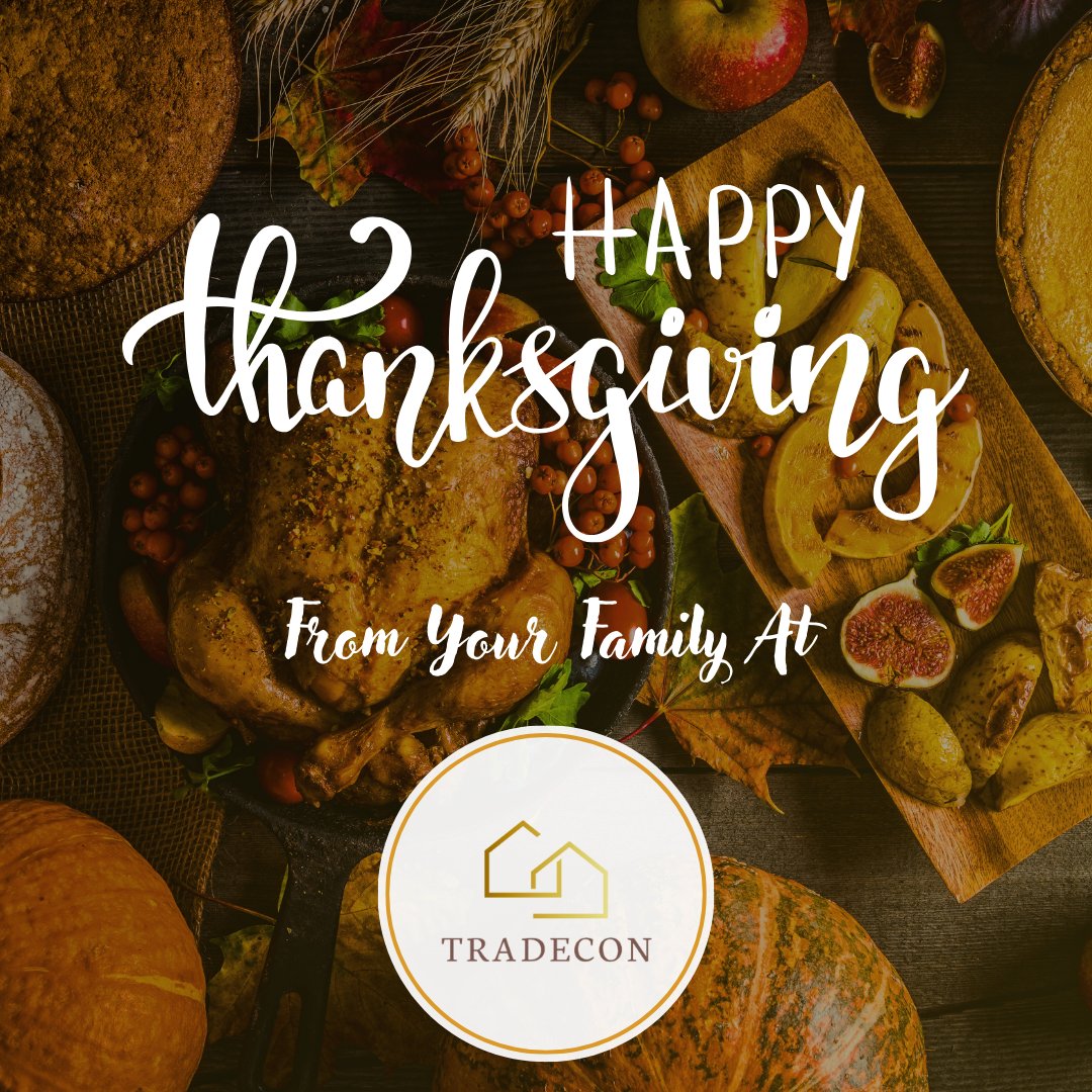 tradecon_inc's tweet photo. Today, Tradecon Services would like to give thanks to our wonderful team, clients, and partners! 🦃🍂 Our company would not be able to grow and flourish without your trust and support. From our family to yours, Happy Thanksgiving! 🇺🇸

#ThanksgivingUSA #GTAservices https://t.co/qZAGsjC8Tk