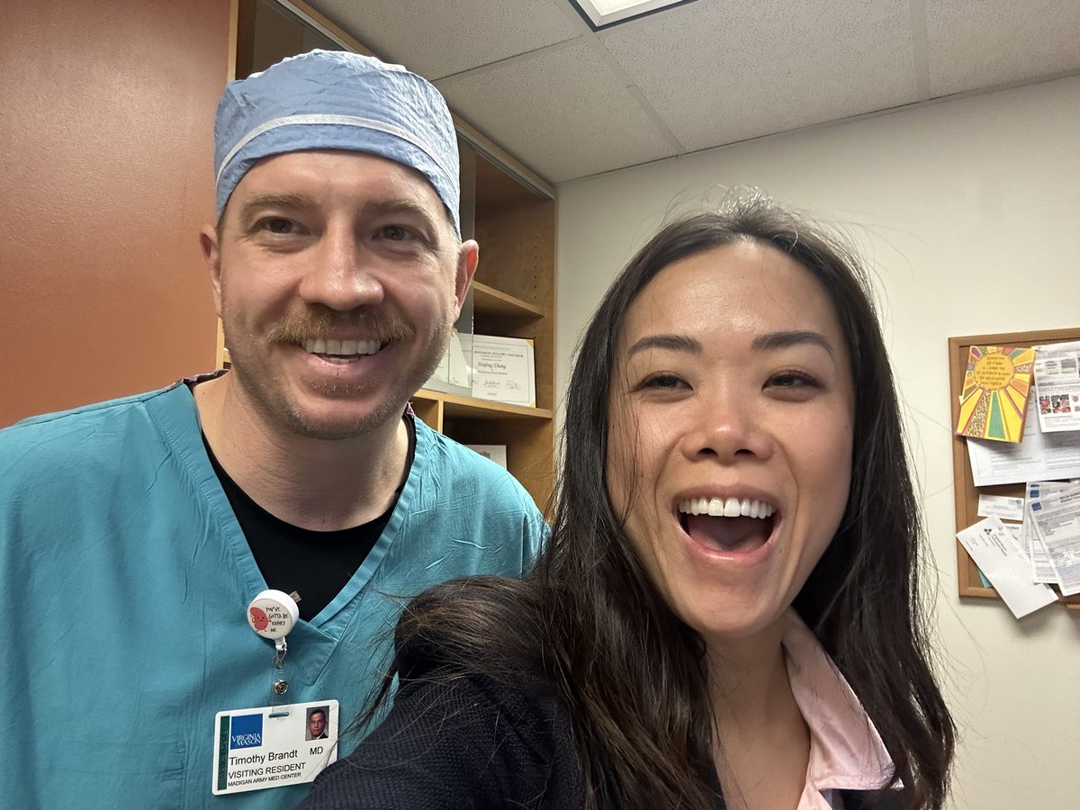 JJ Zhang, MD (@drjjzhang) on Twitter photo We love having the Madigan urology residents rotate with us at <a href="/VMUrology/">VirginiaMasonUrology</a>.
Tim’s last day on service! He did a stellar job 🌟 We love having the Madigan urology residents rotate with us at <a href="/VMUrology/">VirginiaMasonUrology</a>.
Tim’s last day on service! He did a stellar job 🌟