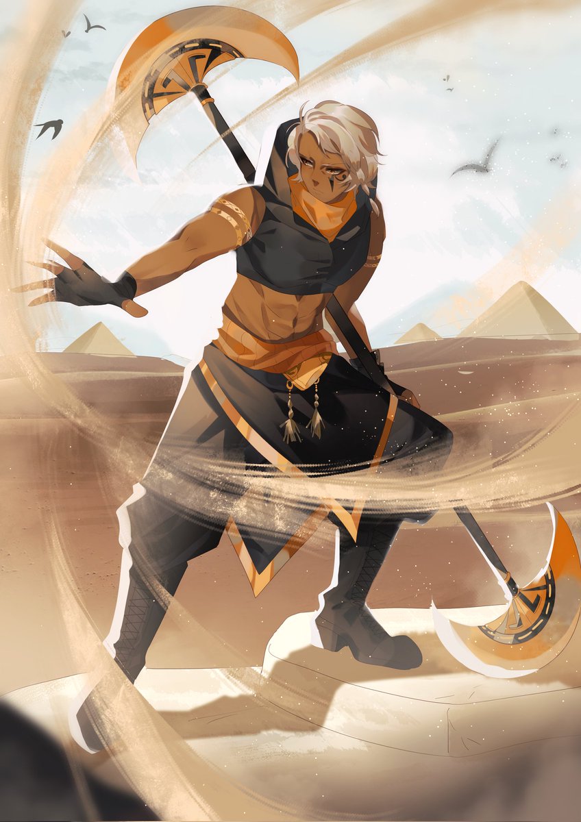 Introducing The Sand Reaper, Al'Sahra

"The burden of defense is heavy, but I carry it without hesitation."

A shoutout to my friend and the talented artist who brought this vision to life.

🎨 Illustrator: <a href="/shei00____/">shei00 | Chibicon SBY H-1</a>

The New Reapers Webnovel Series
Coming to Royal Road - End