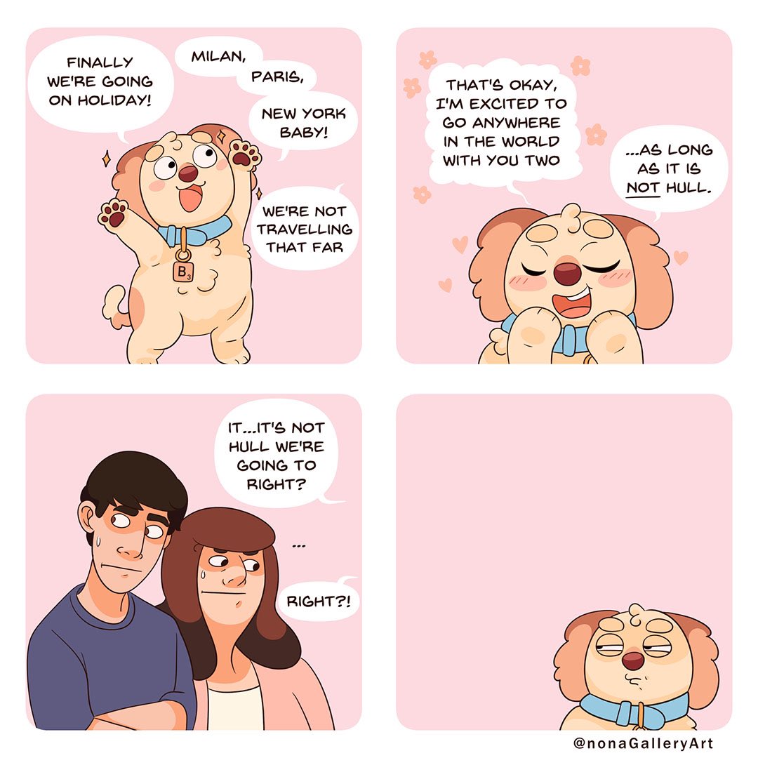 So we just had a week’s holiday in Hull, and despite a category 10 storm and Barley’s complaints that he didn’t want to be there, we all had a lovely time ✈️🧳