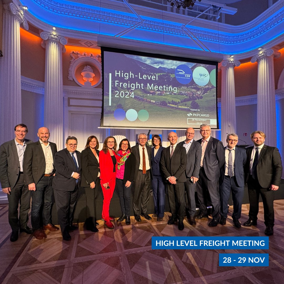 CER_railways's tweet image. The High-Level Freight Meeting 2024 kicked off today in Warsaw 🇵🇱

Across 2 days, #RailFreight leaders will meet with EU &amp;amp; international representatives to discuss the future of rail freight within the framework of the current political agenda.

#EUtransport #OnTrackForEurope