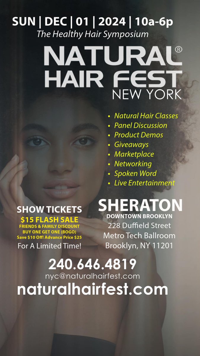 🪮 Sun, Dec 1! Celebrate natural beauty at @naturalhairfestival NYC with live demos, expert panels &amp; more 🌟 Plus, <a href="/batalanewyork/">Batala New York</a> performs 12-1pm, energizing the fest! 🎶

Grab your tickets now on <a href="/eventbrite/">Eventbrite</a>! #NaturalHairFest #NYC #NaturalBeauty