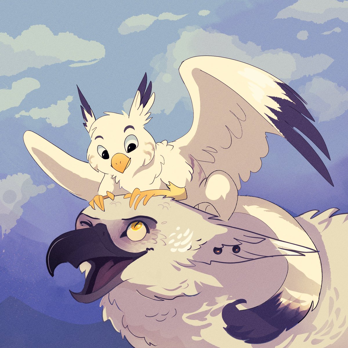 3ndeka's tweet photo. artfight attack for itstheblob of our griffins hangin out ♥

#furry #griffin https://t.co/bx0TUMss0F