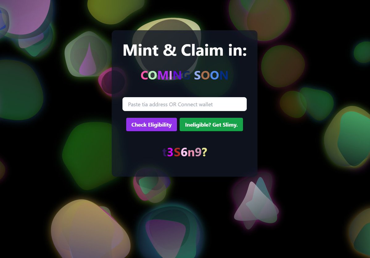 Cosmos_Airdrops's tweet image. Slime Airdrop 🪂

The Celestia Slimes airdrop checker is live! 🌌

Check if you're eligible—link in the comment 👇

💼 Who qualifies?

✅ Stakers
🔹 $ATOM stakers on @dropdotmoney
🔹 5+ $TIA
🔹 20+ $DYM
🔹 $NTRN governance stakers (Snapshot: Sept 25, 2024)
🔹 Stakers of…