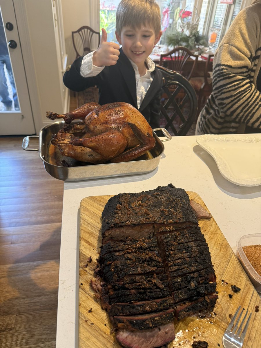 Happy Thanksgiving to all of y’all! We smoked a brisket and a turkey. No one went hungry.