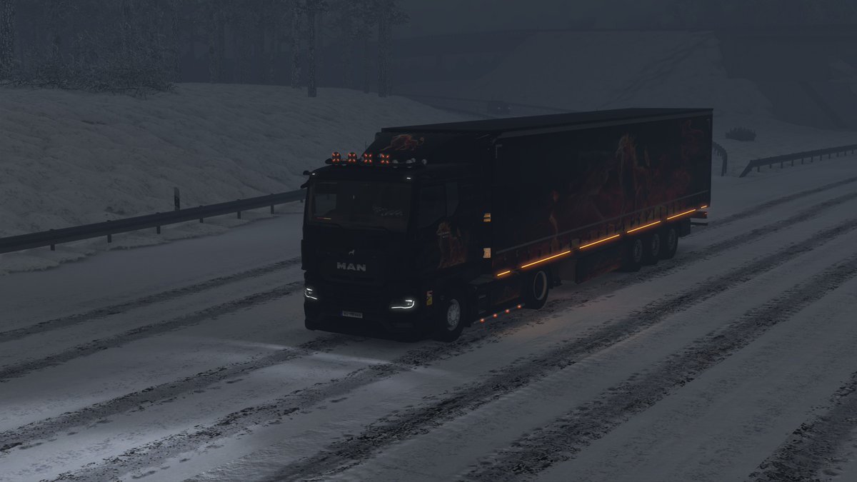 Was gibt es schöneres als Ingame am frühen Morgen im verschneiten komplett zugenebelten Autobahnverkehr bei Berlin zu stecken? 😅😄