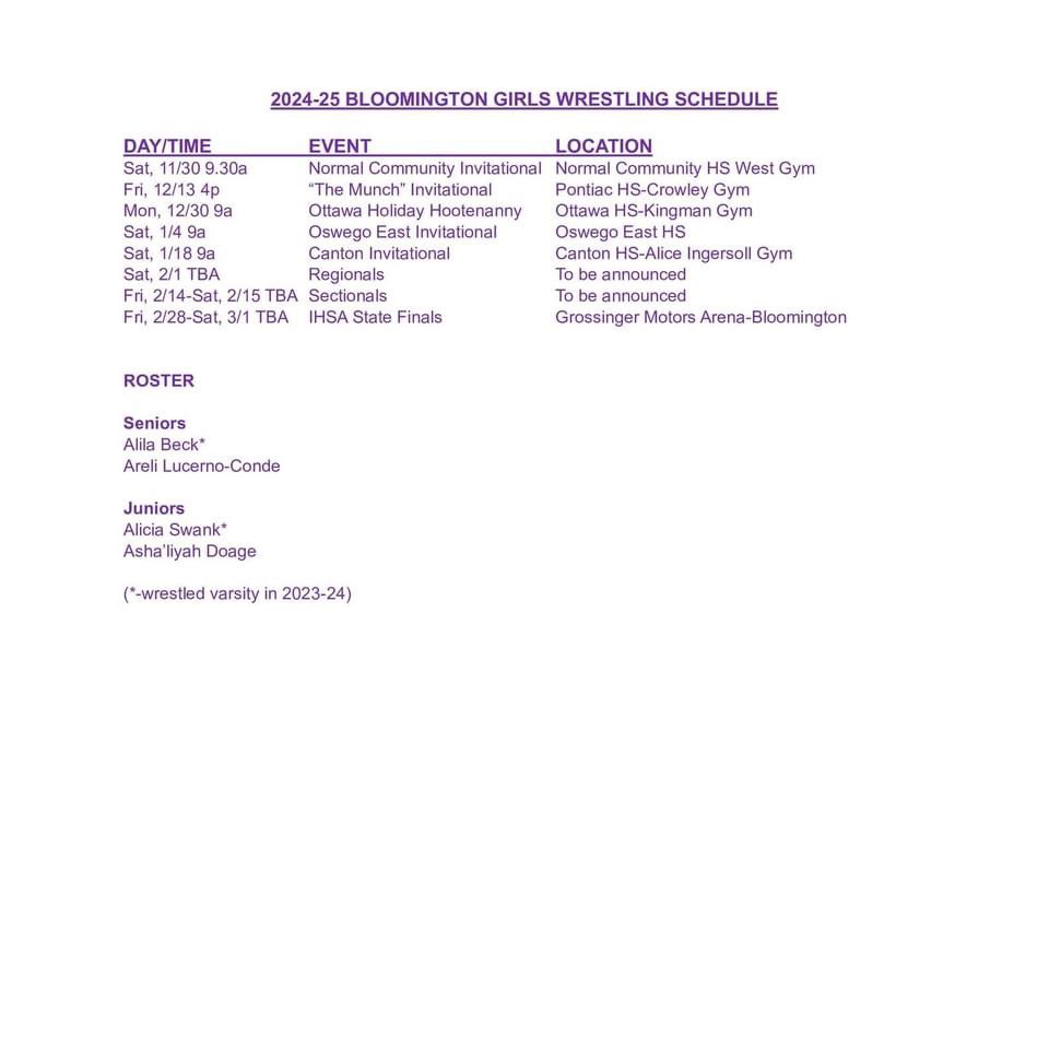 BHSRaidrHistory's tweet photo. Our wrestling teams begin their seasons this Saturday in tournaments at Hoffman Estates Conant &amp; Nornal Community. We have a number of returnees back for some mat action, including a number of sectional and state qualifiers. Here’s the schedules and rosters. https://t.co/oMrEOWMLjm