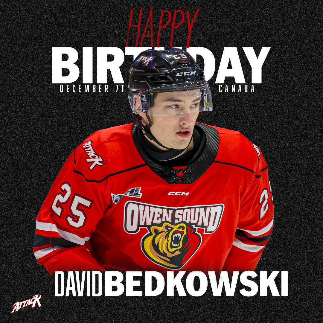 AttackOHL's tweet photo. Attack family, help us in wishing a very Happy Birthday to David Bedkowski!!๐ฅณ๐
#AlwaysAttack #DavidBedkowski #GoAttackGo #Owensoundattack https://t.co/70niNjjxIB