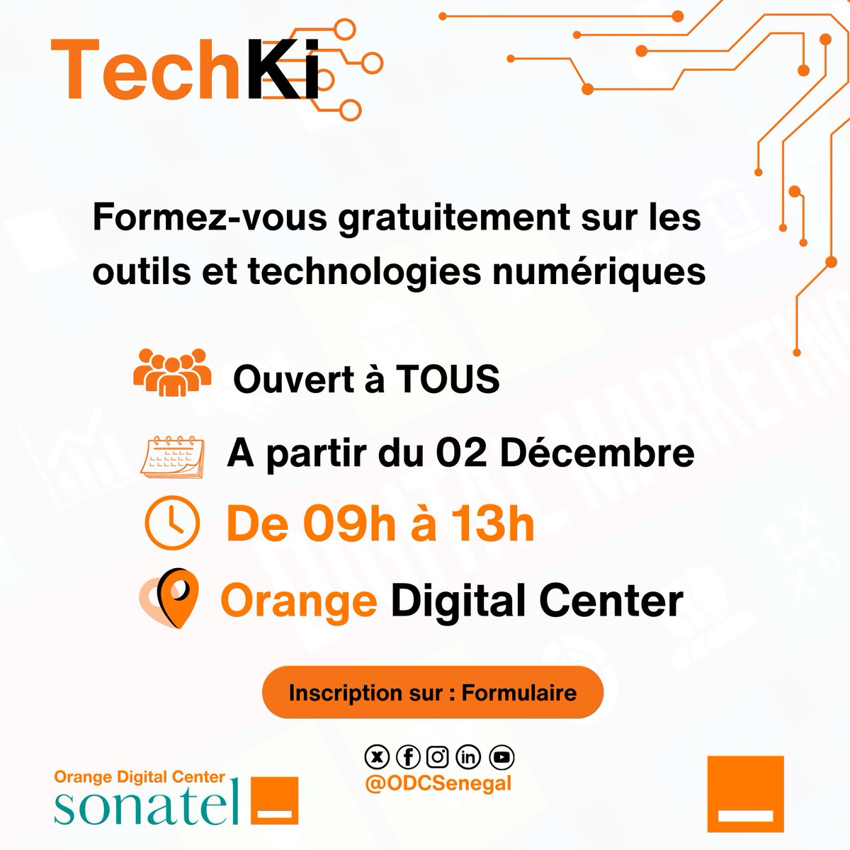ODCSenegal's tweet photo. Kaay Jàng Xam-Xam  ☺️ 
Maîtrisez les outils numériques avec TechKi, et c'est 100% gratuite !
Inscrivez-vous dès maintenant et profitez de cette opportunité unique pour développer vos compétences numériques. 🚀 

Lien d'inscription :👇🏿
https://t.co/0jzPG0Irja
#AmalNjarinAskanWi https://t.co/jjZVlnQ5Eu