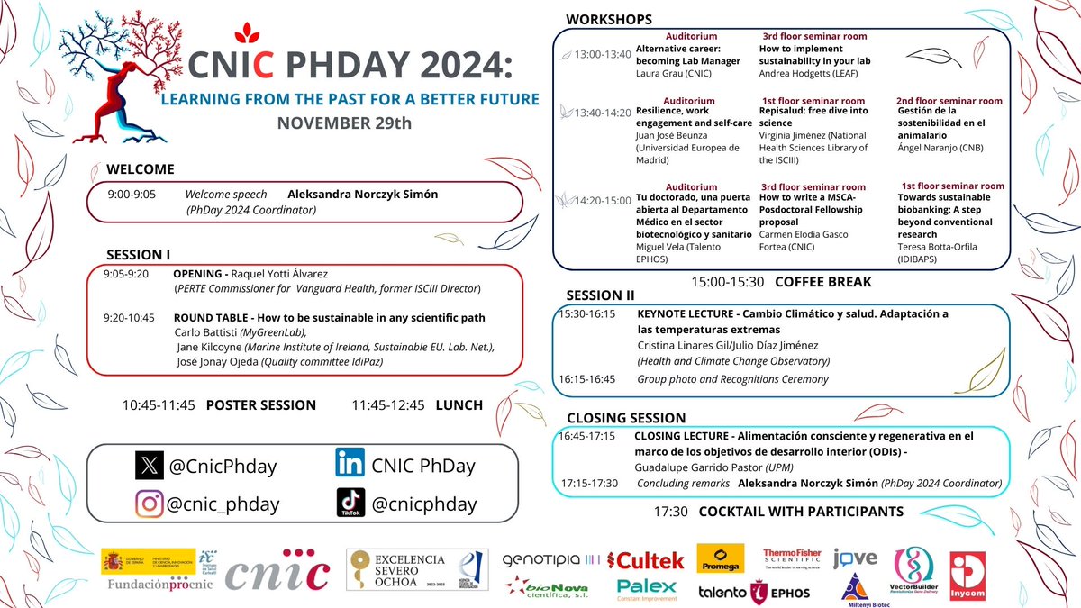Tomorrow’s the big day 🥳 

Here you have the full schedule for tomorrow. Can’t wait to meet all of you. See you at #CNICPHDAY24