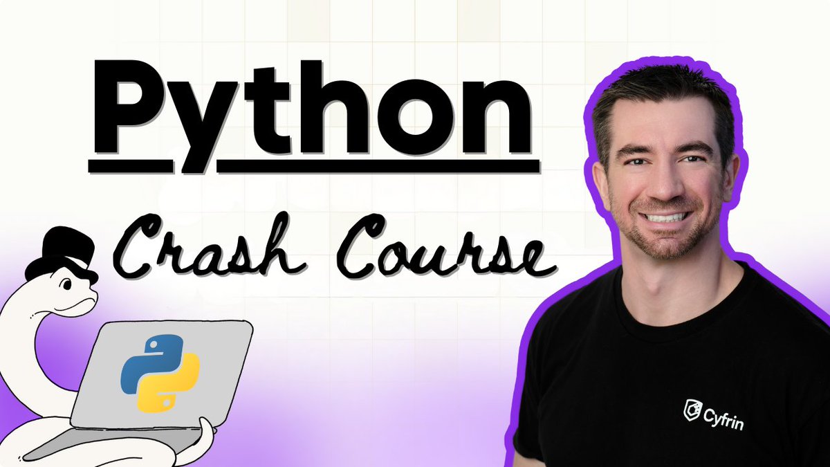 PatrickAlphaC's tweet image. Python Crash Course for Beginners is LIVE on YouTube!

Learn EVERYTHING you&apos;ll need to start your python career:
- Types
- Lists
- Inputs
- Functions
- Write your first scripts!

This will be your gateway to ML, AI, and Blockchain...

You can view it here 👇