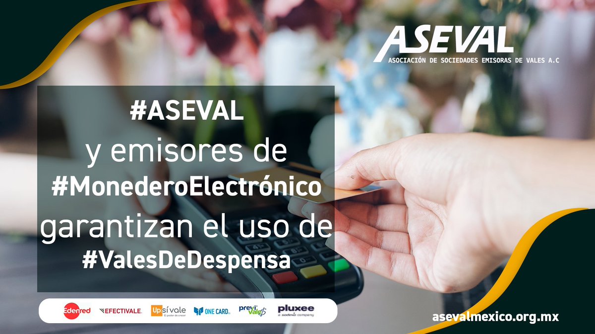ASEVAL_Mexico's tweet photo. Para #ASEVAL es importante implementar medidas de seguridad en #MonederoElectrónico para garantizar a los trabajadores su uso. 

@EdenredMexico 
@Efectivale_Mx 
@upsivale 
@onecardsi 
@PluxeeMexico  
@PreviVales https://t.co/Zv6voLgmyT