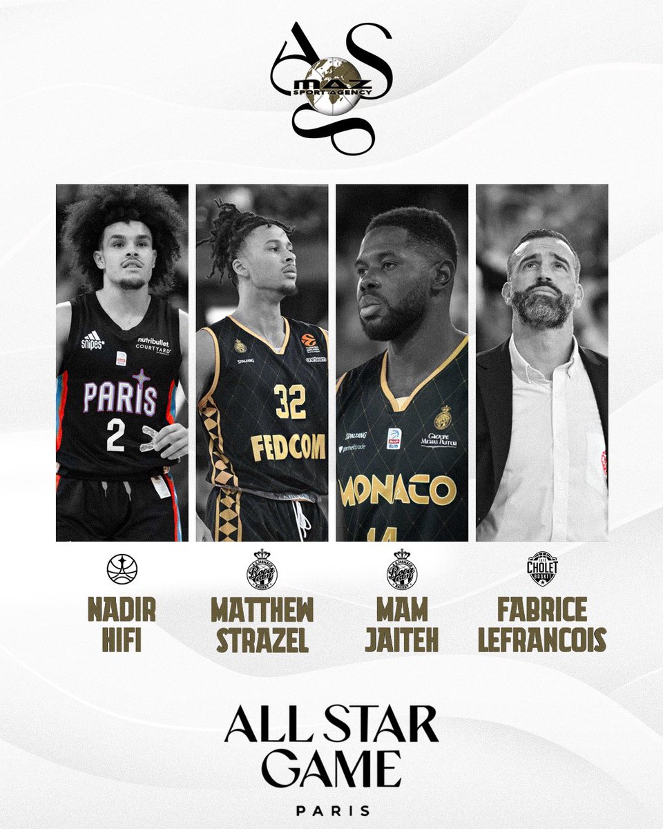 Félicitations à nos All Stars LNB 2024 !
<a href="/thenadirhifi/">Nadir Hifi</a> <a href="/mtwbucket32/">Matthew STRAZEL</a> <a href="/mamjaiteh14/">Mouhammadou Jaiteh</a> &amp; Coach <a href="/fab5camp/">Fabrice Lefrancois</a> ! 🌟🔥 <a href="/LNBofficiel/">Ligue Nationale de Basket</a> <a href="/ASGLNB/">All Star Game</a> #LNB #ALLSTARS #Mazsportagency