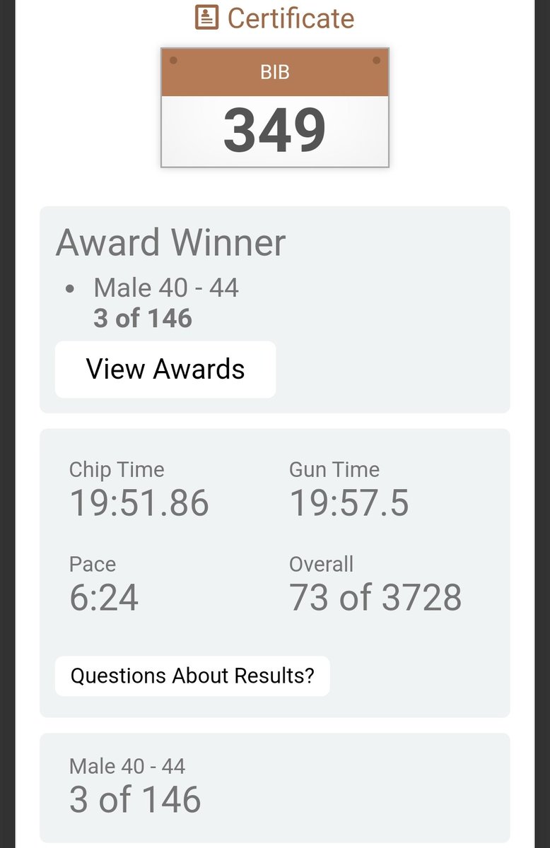 PunkRunnerEvan's tweet photo. Turkey Trot results. Took it pretty easy as I'm getting some rest for the half next month. https://t.co/cucJgjiiBo