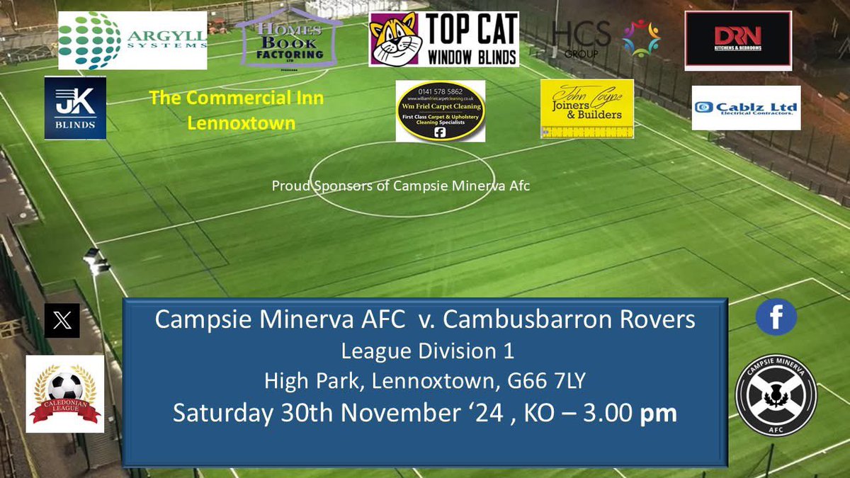 Campsie Minerva AFC (@campsieminerva) on Twitter photo Back to league duty this week with <a href="/crafc/">Cambusbarron Rovers</a> making the trip to lennoxtown. If your free get down and support the boys. <a href="/CaledonianAFA/">CaledonianLeague</a> <a href="/gmckie82/">Grant Mckie</a> <a href="/BrianO92/">Brian O'Neill</a> <a href="/philhogg/">Phil</a> Back to league duty this week with <a href="/crafc/">Cambusbarron Rovers</a> making the trip to lennoxtown. If your free get down and support the boys. <a href="/CaledonianAFA/">CaledonianLeague</a> <a href="/gmckie82/">Grant Mckie</a> <a href="/BrianO92/">Brian O'Neill</a> <a href="/philhogg/">Phil</a>