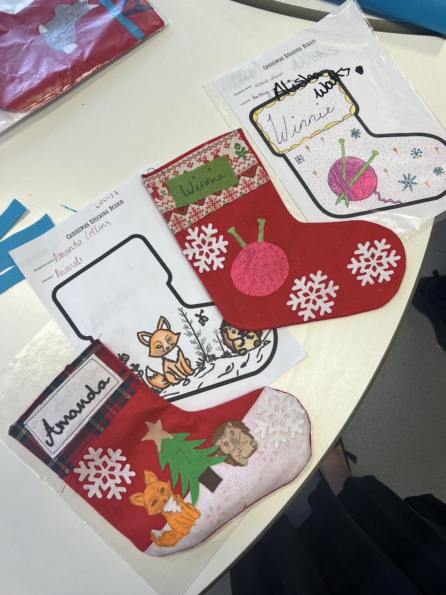 Our personalised Christmas stockings for Ty Nant care come are coming along beautifully. Pupils feeling very proud of their work so far. Only 57 more to go! Well done Year 9 👌👏 <a href="/MaestegSchool/">Maesteg School</a> #Textiles