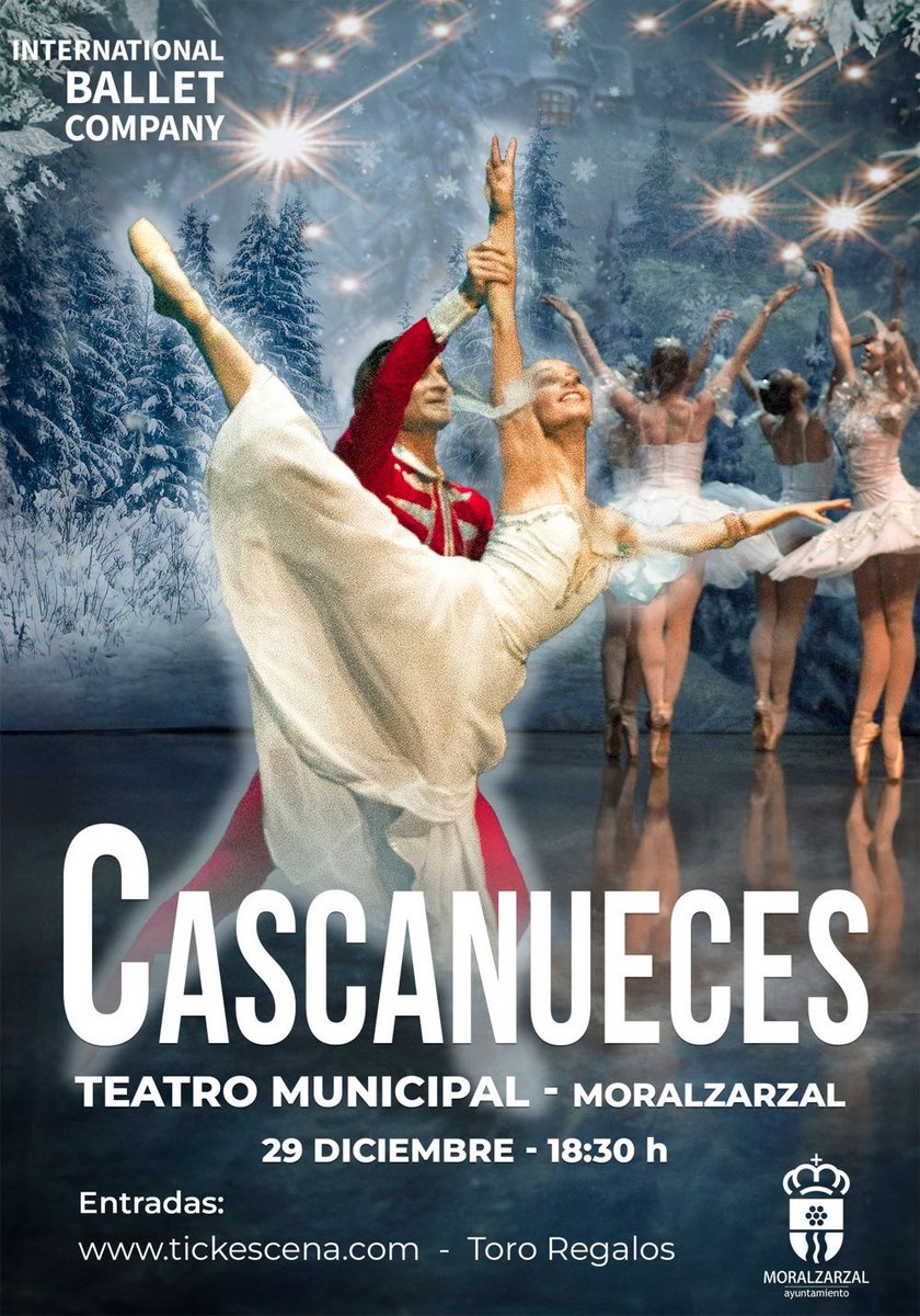 Moralzarzal's tweet photo. Compra ya tu entrada. El clásico de #Tchaikovski, #Cascanueces, regresa esta #Navidad a #Moralzarzal. #Bellet en el #Teatro el 29 de #diciembre. Precio 26€.
Venta de entradas: https://t.co/ULdQRftm5i y Papelería Toro (Plaza de Toros). https://t.co/tTswZK06ib https://t.co/RtXQwwo4LV