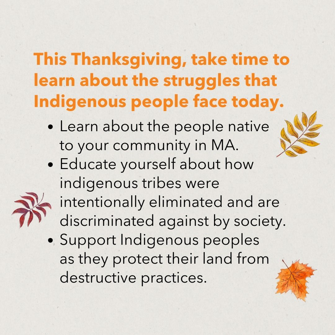 Thanksgiving gives us an opportunity to spend time with our loved ones &amp; be thankful. It's also a holiday rooted in misinformation about the history of this country and the genocide of its Indigenous population. Today, we can honor the Native people whose lands we occupy.