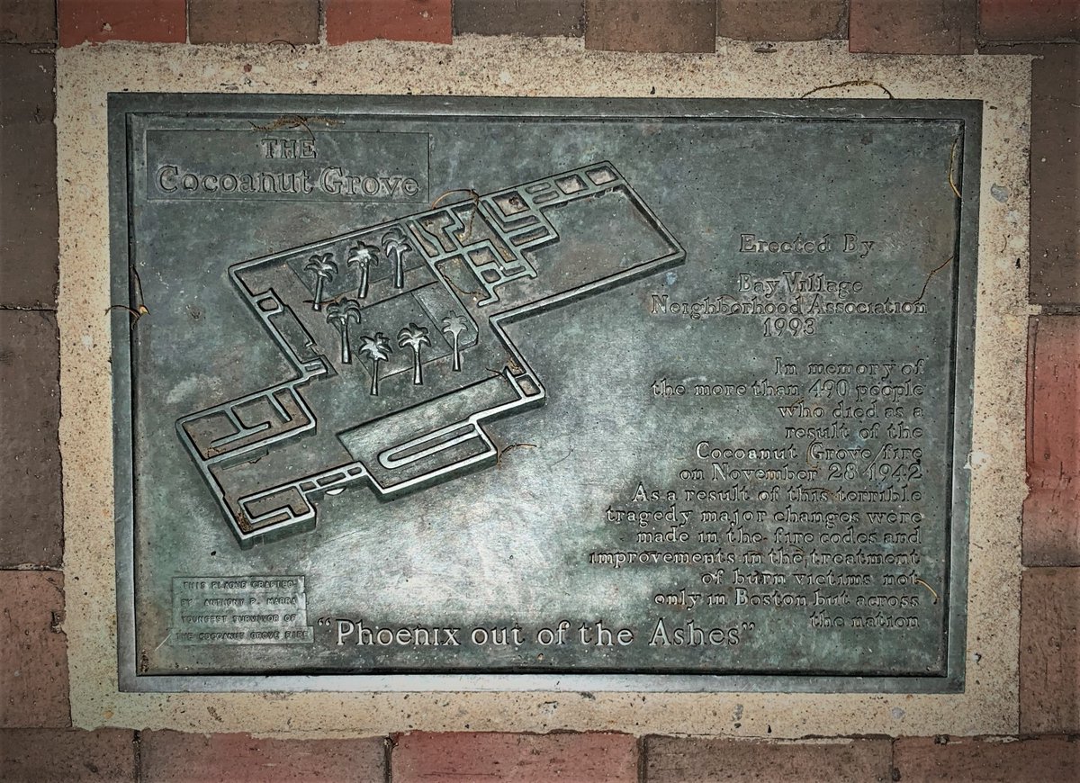 MassDFS's tweet photo. #Remember: On 11/28/42, the #CocoanutGrove fire claimed 490 lives, the deadliest nightclub fire in history. The Board of Fire Prevention Regulations was created in the aftermath of the tragedy and continues its work today through the Massachusetts Comprehensive Fire Safety Code. https://t.co/ayL8Fm8TjY