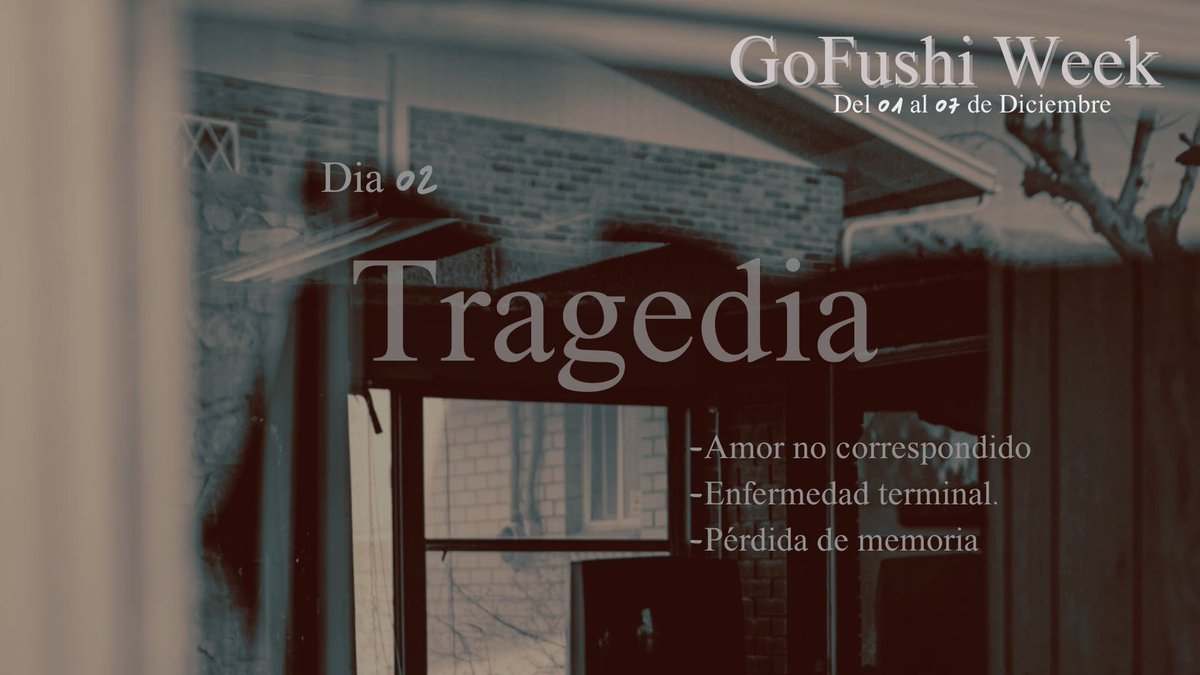 Comenzamos la cuenta regresiva para la #GofushiWeek2024  recordando las temáticas para el día N° 2! 💙💚
Porque a todos nos gusta echarnos una lloradita de vez en cuando 🫢

#GoFushiWeek #GoFushi #GojoxMegumi