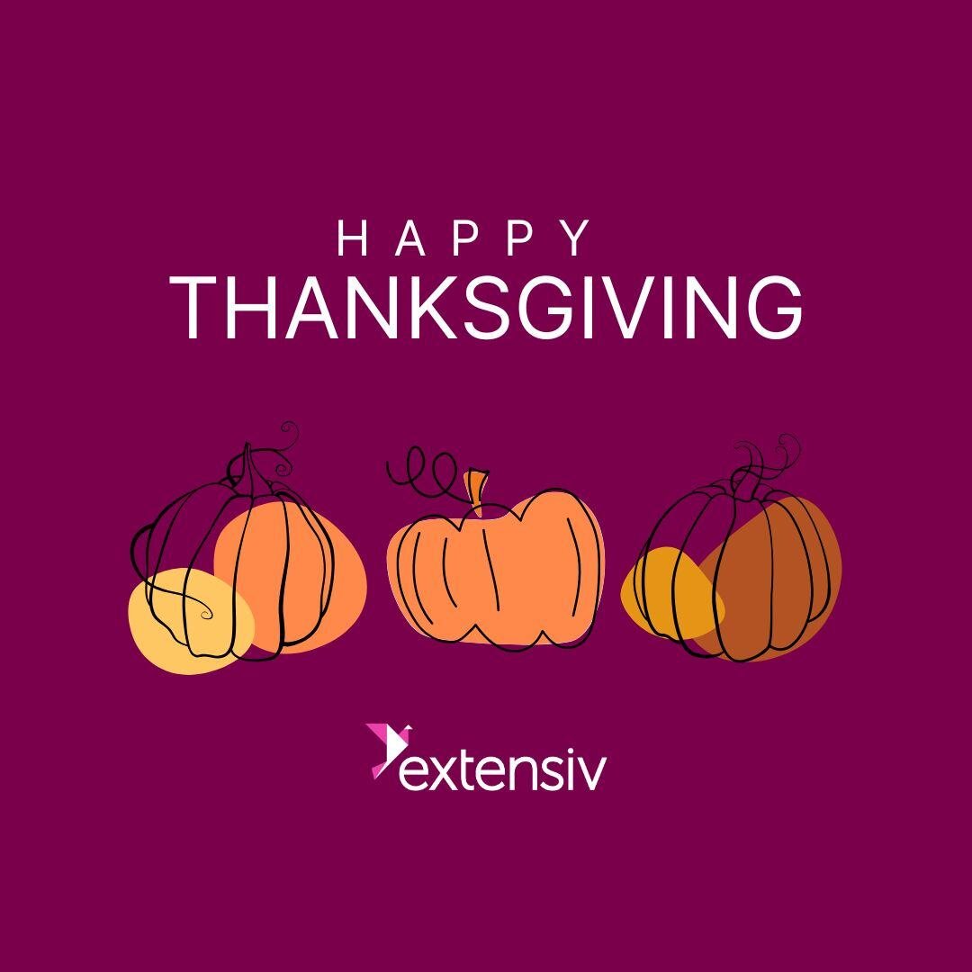 extensiv (@goextensiv) on Twitter photo Happy Thanksgiving from all of us at Extensiv! 🦃🍂 We're grateful for our amazing community and the support we've received throughout the year. Wishing you a day filled with joy, gratitude, and delicious food!
 
#GoExtensiv #Extensiv #Thanksgiving #ExtensivFamily Happy Thanksgiving from all of us at Extensiv! 🦃🍂 We're grateful for our amazing community and the support we've received throughout the year. Wishing you a day filled with joy, gratitude, and delicious food!
 
#GoExtensiv #Extensiv #Thanksgiving #ExtensivFamily