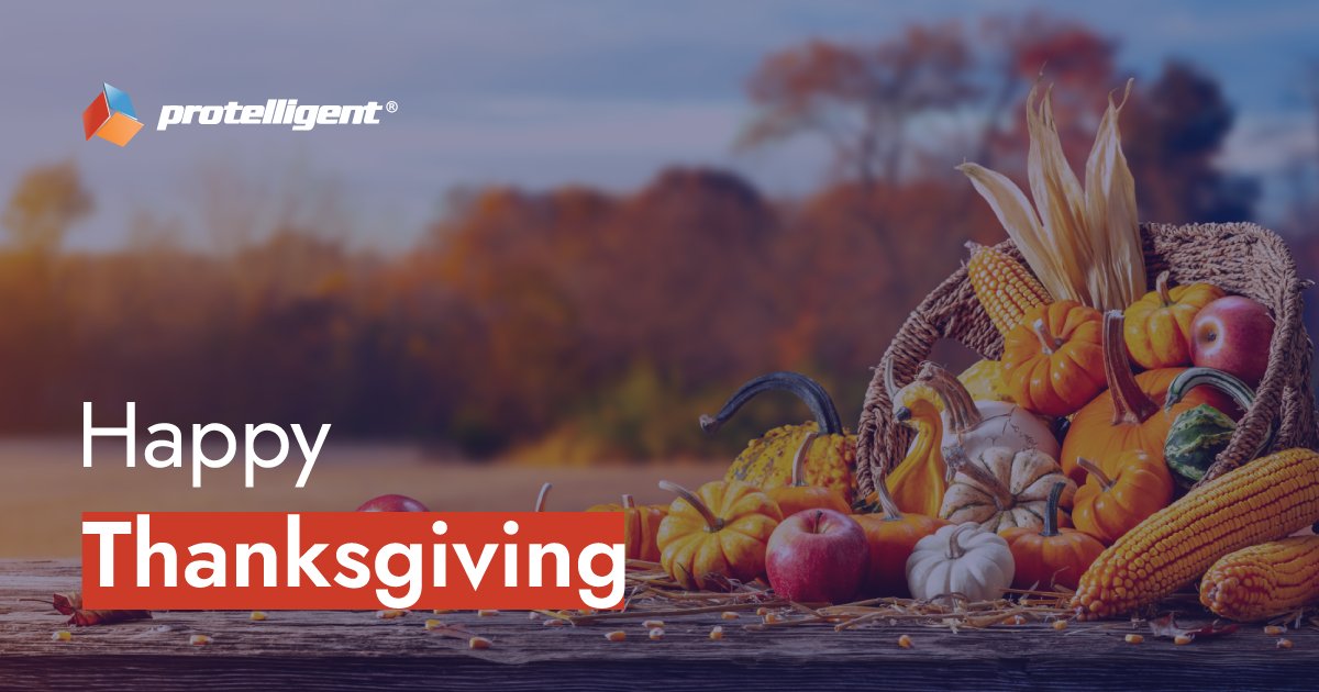 ProtelligentIT's tweet photo. 🍁 Happy Thanksgiving from Protelligent! 🍁 Today, we’re grateful for our clients, team, and all the support we receive. Wishing everyone a safe and joyful holiday! 🦃 #Thanksgiving #Gratitude https://t.co/V4x1JVy0nG