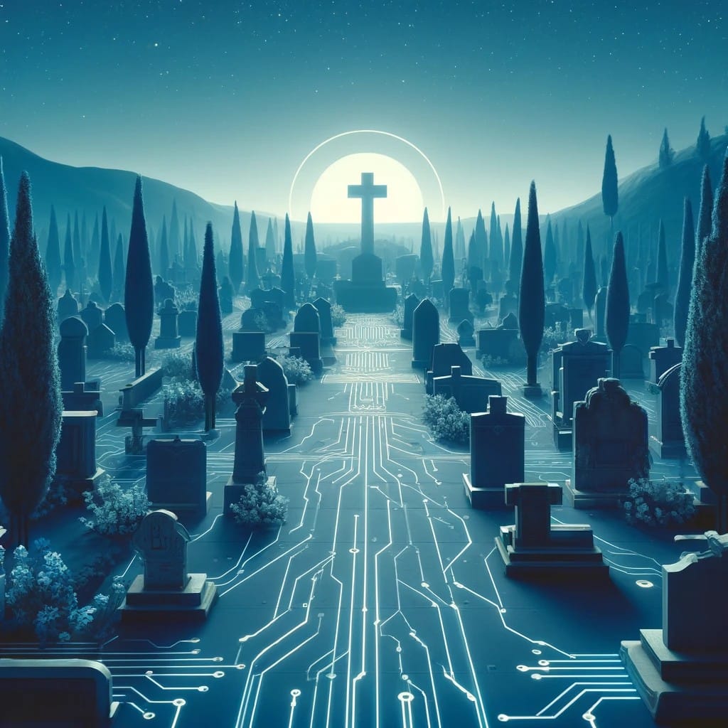 CementerioMi's tweet photo. Imagen del Cementerio Digital creada por ChatGtp. https://t.co/myWG6KjAH9
