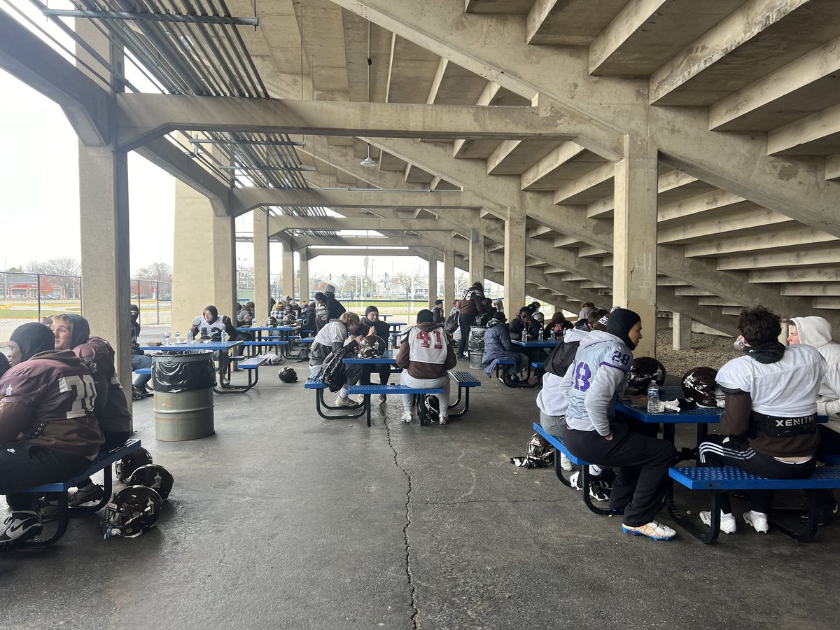 Thank you to Hilltopper Brad Hudetz ‘01 and <a href="/stationonebbq/">Station One Smokehouse</a> for providing today’s post-practice Thanksgiving team meal. #GoHill