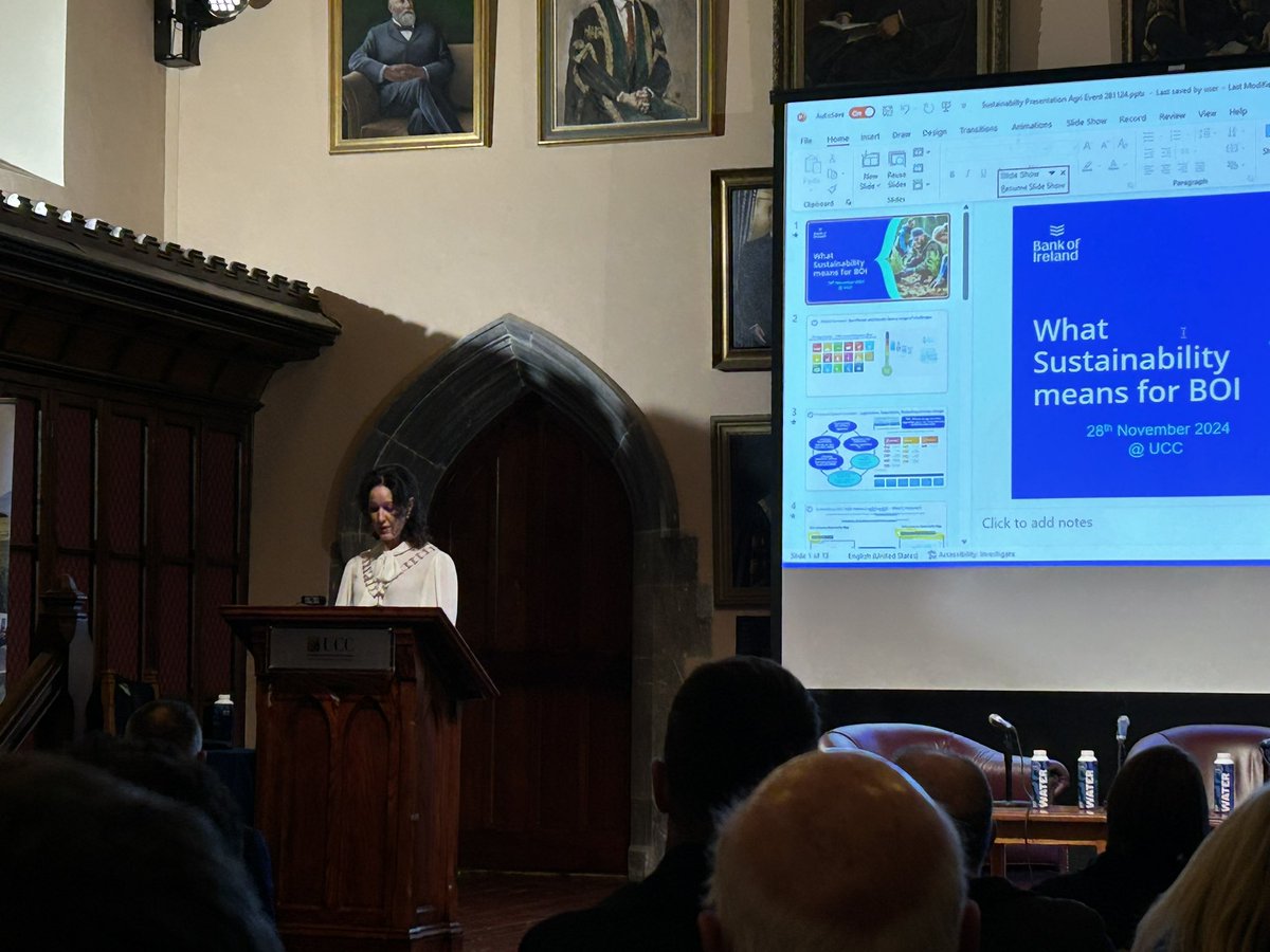 ASA President, Susan Maher, kicking off our “Vision for Agriculture 2050” event in UCC. #asaireland #visionforag