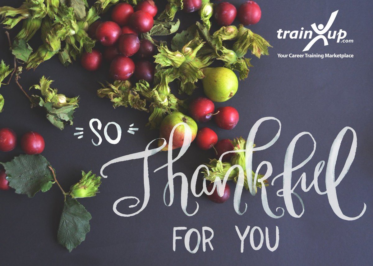 TrainUptweets's tweet image. Happy Thanksgiving from TrainUp.com