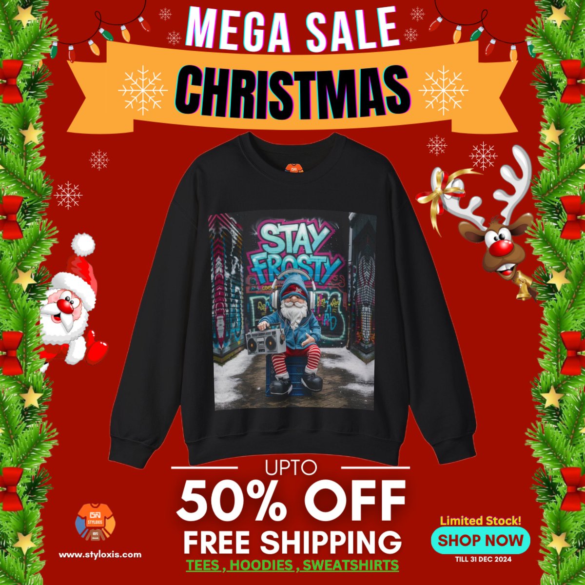Styloxis_'s tweet photo. ❄️ 50% OFF + Free Shipping! ❄️
The Stay Frosty Sweatshirt is your winter must-have! Stylish, comfy, &amp; festive – shop now before it’s too late. Price £29.99 Only 🛒👉 https://t.co/GEEKLF8vBo
.
#ChristmasSale #WinterStyle #StayFrosty #FreeShippingWorldwide https://t.co/ZxTtxNaVJ3