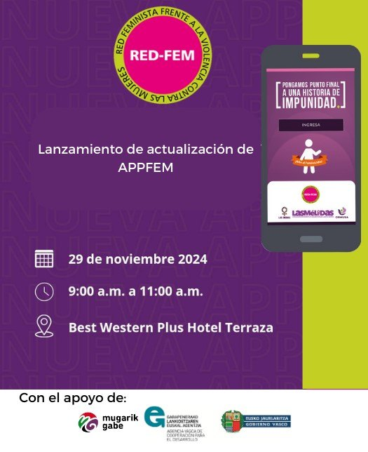 📢#invitación al lanzamiento de actualización de la #appfem!
🗓️viernes 29 de noviembre de 2024
🏨Hotel Terraza Best Western Plus
⏰9:00 a 11:00 a. m.