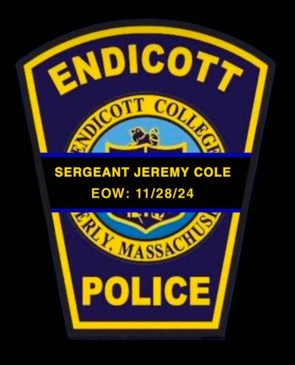 Our condolences to the Endicott Police and Jeremy’s family. 🖤💙