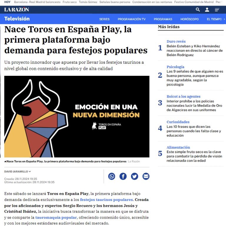 Nuevos proyectos, nuevas ilusiones 💪🏼

larazon.es/television/nac…

Vía <a href="/larazon_es/">La Razón</a>