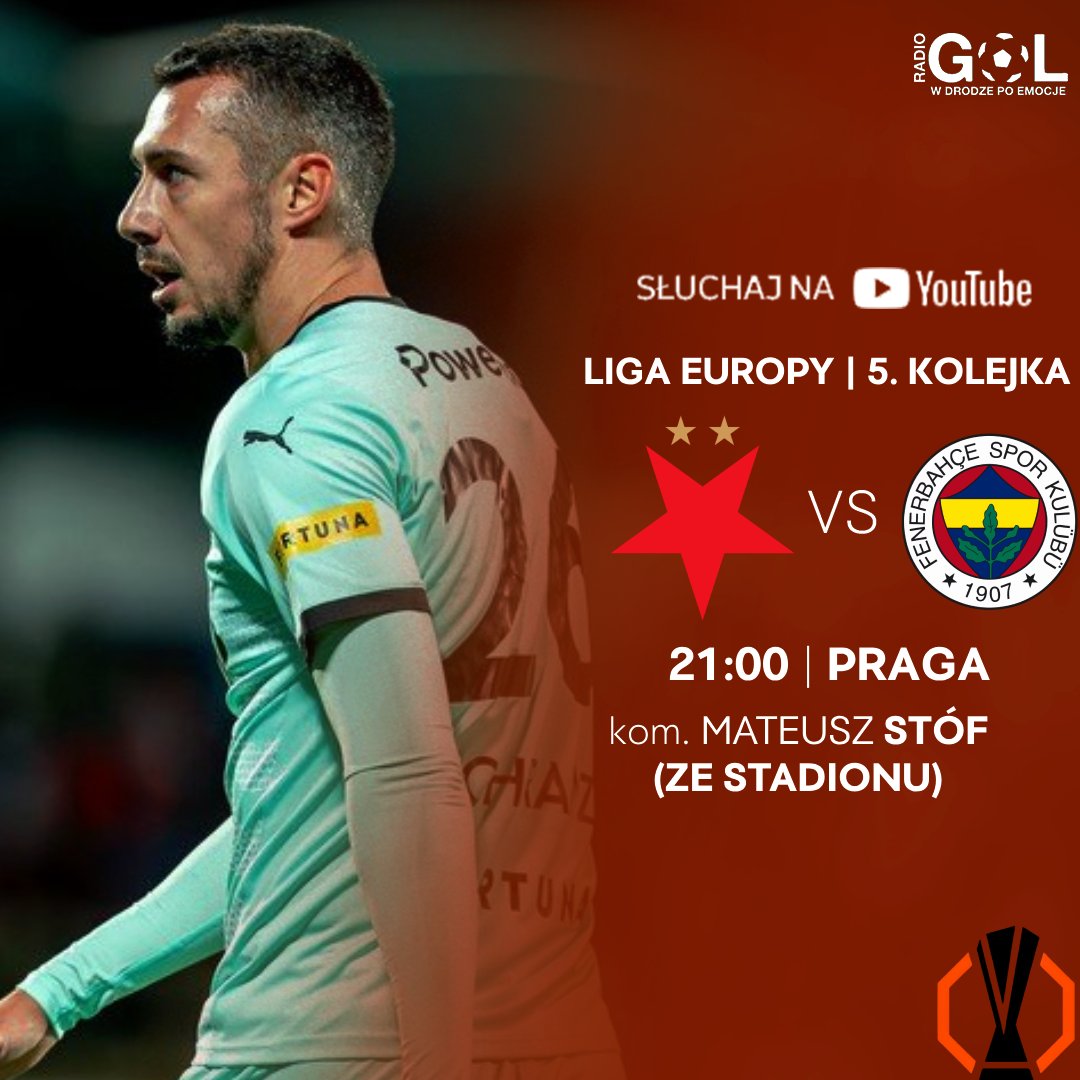 Radio_Golpl's tweet photo. Polak na murawie, Polak w kabinie komentatorskiej! Tego trzeba posłuchać🎙️

🏆4. kolejka Ligi Europy
⚔️Slavia Praga - Fenerbache
🏟️Eden Arena (Praga)
⌚️21:00
🎙️Ze stadionu Mateusz Stóf (@Mati_Stof)
📺Relacja: https://t.co/wnTlSjsiiI

#EuropeLeague #Slavia #Fenerbache #SLAFEN #UEL https://t.co/lmb5ULGJjs