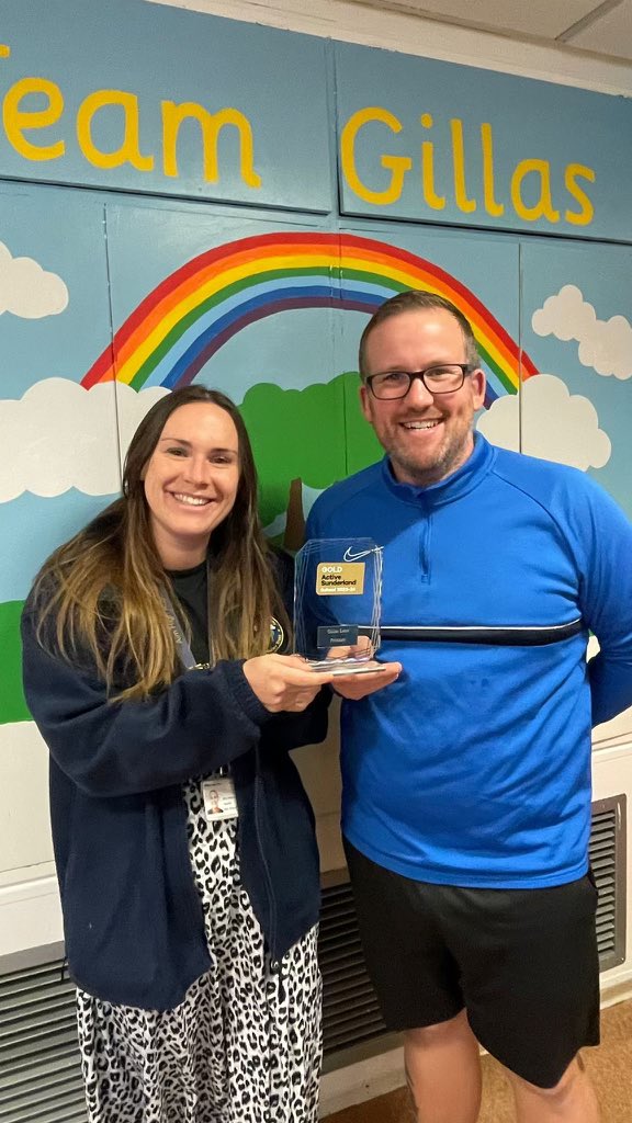 We have finally received the Active Sunderland GOLD award in the post today! We are so proud of all the Gillas Lane children who have helped us achieve this. Huge congrats to our PE Leads, Miss Carpenter &amp; Mr Douglass.🌟💙