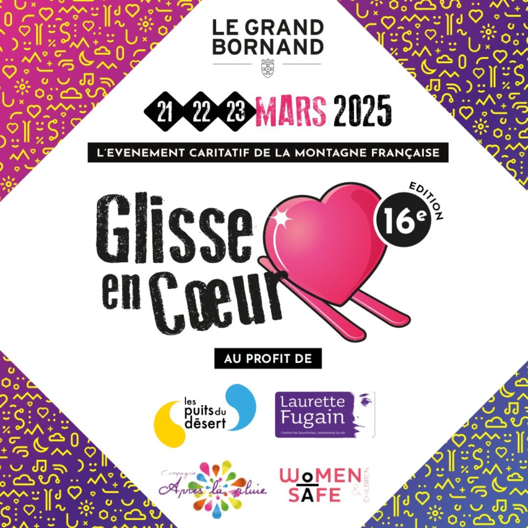 🎿 Glisse en Cœur 2025 : 24h de ski en relais + concerts 🎶 avec <a href="/MPokora/">Matt Pokora</a> &amp; <a href="/BakermatMusic/">Bakermat</a> pour une cause solidaire !
📅 21-23 mars 2025, Grand-Bornand.
Inscrivez-vous, collectez des dons et venez skier pour la vie ! 💜
🔗 Infos : glisseencoeur.com
#gec2025 #mpokora