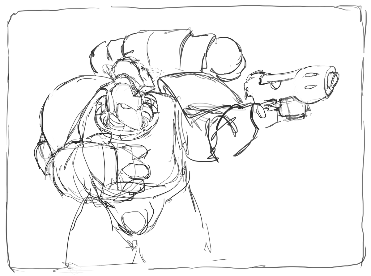 artistpotoq's tweet photo. a sketch of a guy in corvus https://t.co/IqrAKmPhsv