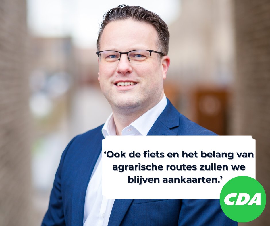 Het CDA is blij dat er een belevingsonderzoek is gestart onder inwoners omtrent vervoer, iets waar raadslid Erik van der Peet al langer voor pleit. 'Met alle uitdagingen kunnen we niet anders dan nóg beter luisteren naar onze inwoners', aldus Erik.