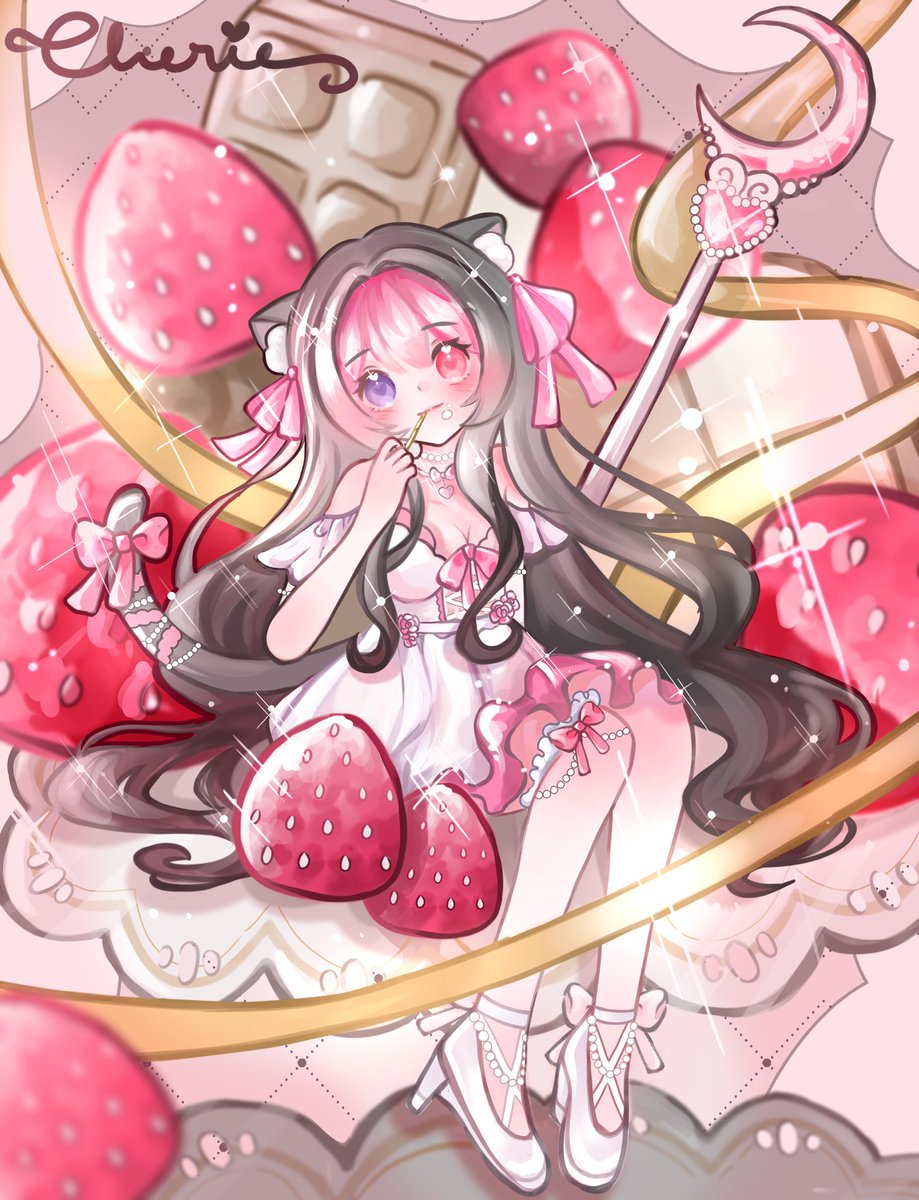 Cheriibeans's tweet image. OMG I hope I’m not too late to join @darlingstrawbie ‘s art contest! I saw the post yesterday and I just had to join 💖💖 (and rush it last minute Xd) I’m so proud of how it turned out tho, I hope you like it as much as I do!!! ^^ 

#strawbillust #strawbprincess #strawbcontest