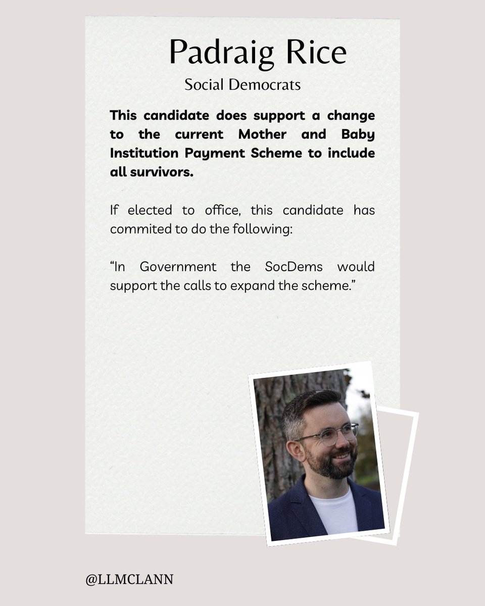 Padraig Rice's stance on Mother and Baby Institutions Payment Scheme:
#GE2024