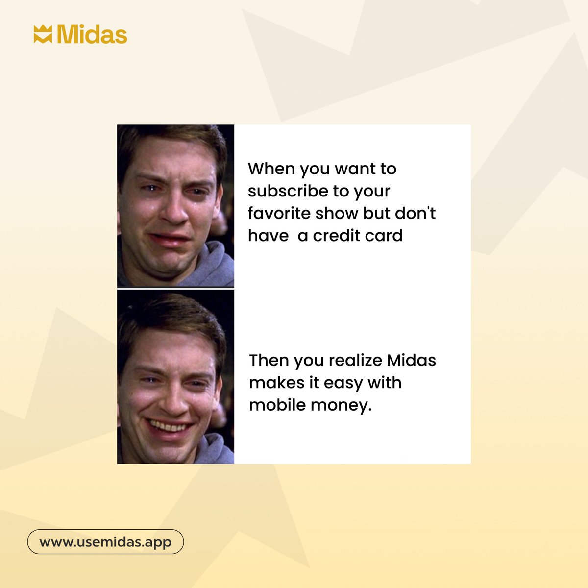 usemidasapp's tweet photo. Midas can help you with that👀
#MidasApp #ecommerce #ghanatech #ghana #Ghanadev https://t.co/SDyTFp3TQJ